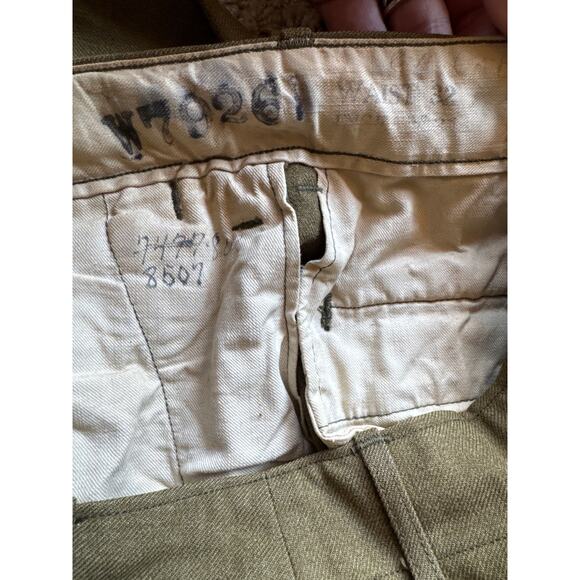 Vintage Military W79261 Stamped Olive Green OG 31x32 Fatigue Pants - Picture 2 of 8